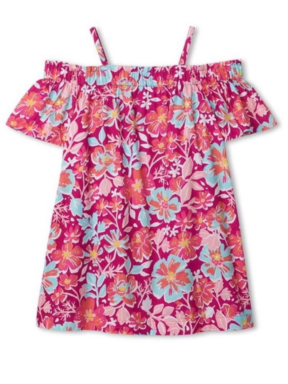 HATLEY Summer Floral Off Shoulder Cotton Dress Girls Size 8